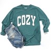 Cozy Worn Varsity - Women's Garment Dyed Long Sleeve - 3 of 4
