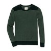 Hope & Henry Men's Organic Crew Neck Shoulder Detail Sweater, Pine Green Heather, X-Large - 4 of 4
