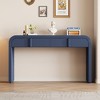 Modern Console Table with 2 Storage Drawers, Fluted Rounded Entryway Table for Hallway, Living Room, and Entryway - 3 of 4