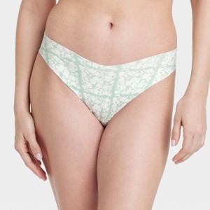 Women's Invisible Edge Cotton Thong Underwear - Auden™ - 1 of 4