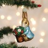 Old World Christmas Blown Glass Ornament for Christmas Tree, Peter Rabbit With Flower Pot - 2 of 4