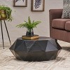 GDFStudio Barger Modern Handmade Aluminum Polygonal Coffee Table, Black - 2 of 4