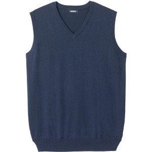 KingSize Men's Big & Tall Lightweight V-Neck Sweater Vest - 1 of 4