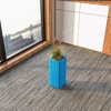 LeisureMod Tall Planter Pot in Fiberstone with Drainage Holes for Indoor and Outdoor Marquee Collection in Blue - 2 of 4