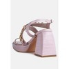 Frecklin Metal Chain Block Heel Sandals - 3 of 4