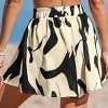 Women's Abstract Print Smocked Skater Cover Up Skirt - Cupshe - 3 of 4