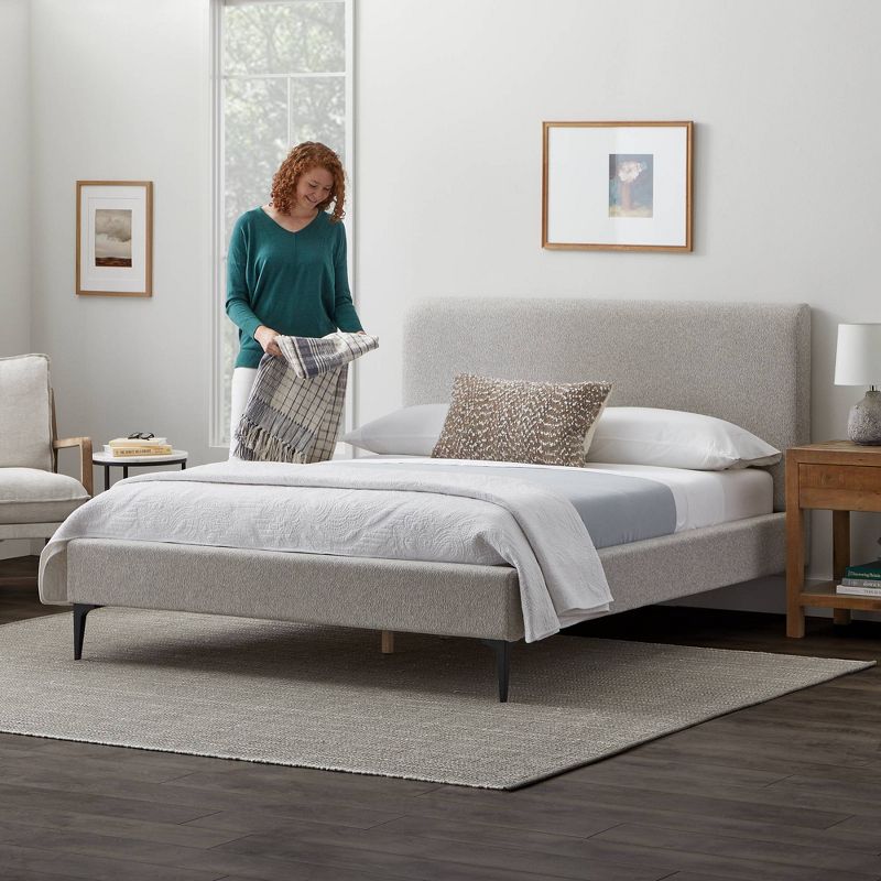 Dillon Modern Upholstered Bed with Metal Legs - New Heights, 4 of 9