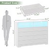 Dresser with 8 Drawers, Wood Bedroom Dresser with Charging Station & LED Lights - 2 of 4