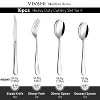 Itopfox 16-Piece Heavy Duty Silverware Set with Steak Knives, Stainless Steel Cutlery for 4, Dishwasher Safe Flatware for Home, Dorms, Restaurants - 2 of 4