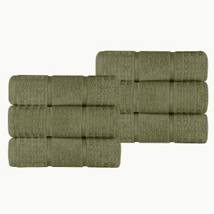 Zero Twist Cotton Waffle Honeycomb Medium Weight Bathroom Towel Set by Blue Nile Mills - 1 of 4
