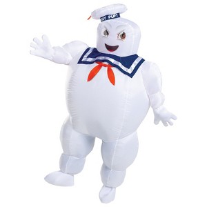 Disguise Mens' Inflatable Stay Puft Marshmallow Man Costume - Size One Size Fits Most - 1 of 3