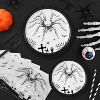 200 pcs Halloween Party Supplies, Halloween Theme Tableware Set Include Dinner Plates Dessert Plates Cups Napkins Cutlery Straws,Disposable Tableware - 3 of 4