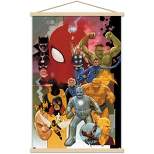 Trends International Marvel Comics - Marvel Universe - Noto Premium Framed Wall Poster Prints Beechwood Hanger Bundle 22.375" x 34"