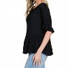 Women's Boat Neck Tiered Ruffle Sleeve Top - Culture Code L - 3 of 3