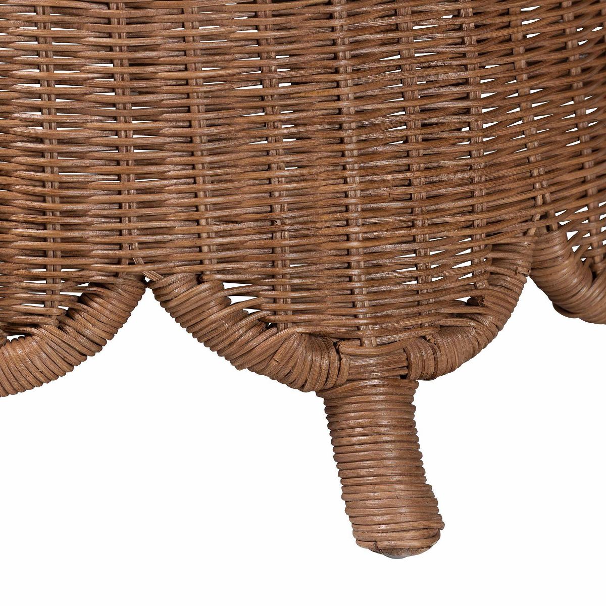 bali & pari Detta Natural Rattan Footstool with Cushion Peanut Brown - thumbnail 5