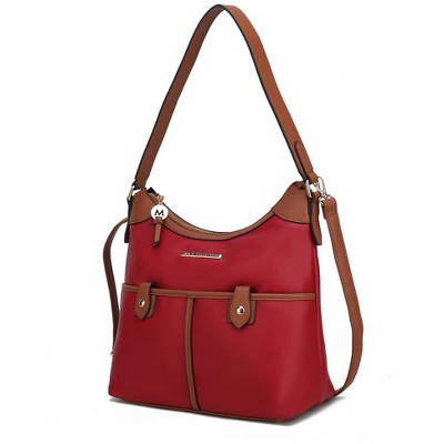 MKF Collection Harper Vegan Color Block Leather Women’s Shoulder Hobo Bag by Mia K