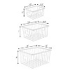 happimess Camden Vintage Industrial Handmade Wire Metal Nesting Storage Baskets - 4 of 4