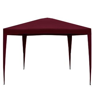 Northlight 10' x 10' Burgundy Pop-Up Outdoor Canopy Gazebo - 1 of 4