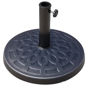 26lbs Heavy Duty Umbrella Base, 17" Umbrella Stand Outdoor Base with Decorative Pattern, for Patio, Outdoor, Swimming Pool - 1 of 4