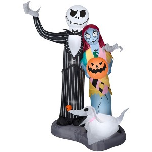 Gemmy Airblown Inflatable Nightmare Before Christmas Scene Disney , 6 ft Tall, Multi - 1 of 4