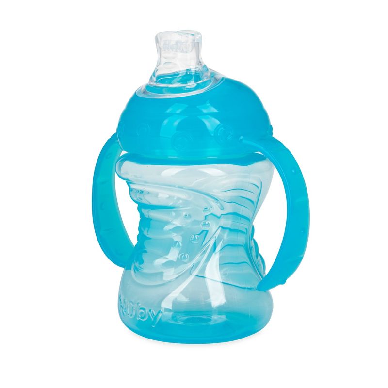 Nuby No Spill Super Spout Trainer Cup - Bright Blue - 8oz, 2 of 6