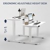 Angel Sar 55 Inch Electric Standing Desk, Height Adjustable Computer Desk with LED Controller, Lift-up Gaming Desk - 4 of 4