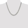 Black Bow Jewelry Men's 7.5mm, Sterling Silver Solid Pave Curb Chain Necklace - 2 of 4