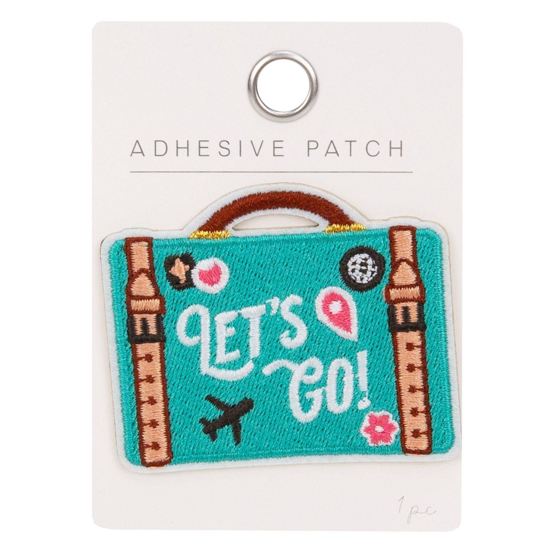 Horizon Group Personalization Adhesive Patch Icon Let's Go Suitcase