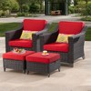 UPTIOT Patio Chair with Cushions and Ottomans - 4 of 4