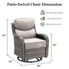 Buenhomino Luxury Outdoor Swivel Rocker Patio Chair with 6-Inch Thick Cushion, High Back Wicker Patio Rocking Glider, Ideal for Porch, Deck - 4 of 4