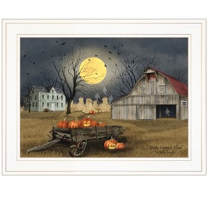 Spooky Harvest Moon By Billy Jacobs, Ready to Hang Framed Print, White Frame - 1 of 3