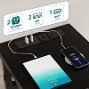 Simple Trending Dual Monitor Stand Riser with 2 USB Charging Ports, Computer Desk Organizer for 2 Monitors,Black - 3 of 4