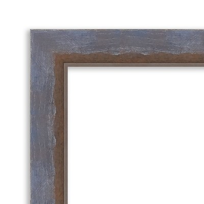 Two Tone Blue Copper Pine Wood Wall Picture Frame