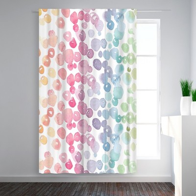 Americanflat Rainbow Abstract 9 by Victoria Nelson Blackout Rod Pocket Single Curtain Panel 50x84