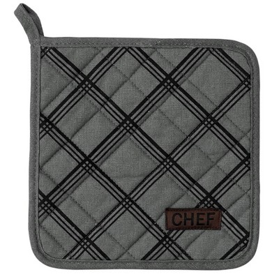 Evideco French Home Goods Chef's 100% Cotton Pot Holder - Heat Resistant Quilted Design, Ideal for Cooking & Baking Protection
