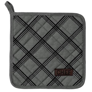 Evideco French Home Goods Chef's 100% Cotton Pot Holder - Heat Resistant Quilted Design, Ideal for Cooking & Baking Protection - 1 of 4