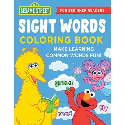 The Sesame Street Sight Words Coloring Book - by  Sky Pony (Paperback)