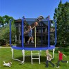 Jump Into Fun Trampoline Outdoor With UV-Resistant Jumping Mat,6 High Safety Fence Poles ,Basketball,Ladder For Kids Recreational Trampoline - 3 of 4