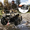 VEVOR Electric Winch, 4000 lb Line Pull Capacity, 12V DC ATV/UTV Winch with Φ3/16 in x 39 ft 7 Strands Steel Cable Roller Fairlead Wireless & Wired - 2 of 4