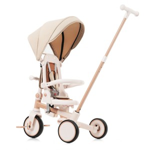 Sillysis 7 in 1 Baby Tricycle,Foldable Toddler Tricycle with Removable and Adjustable Parent Handle,Toddler Push Bike with Removable Pedal - 1 of 4