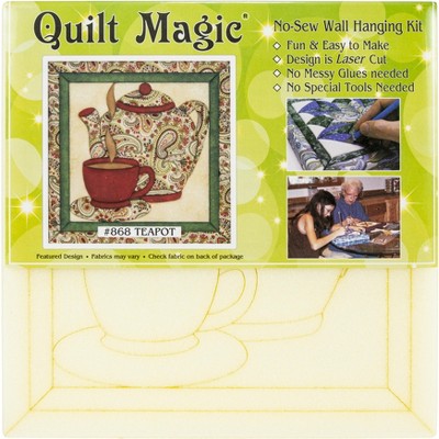 Quilt-Magic No Sew Wall Hanging Kit-Teapot