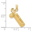 Black Bow Jewelry 14k Yellow Gold Polished Golf Bag Pendant - 4 of 4
