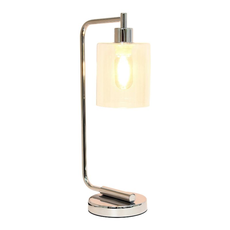 Modern Iron Desk Lamp with Glass Shade - Lalia Home, 3 of 7