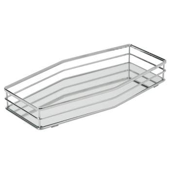 Double Rail Design Bathroom Tray Chrome - Home Details