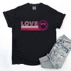 S.W.Smiley Love Retro Heart Eyes - Women's Garment Dyed Graphic T-Shirt - 2 of 4