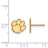 Black Bow Jewelry 14k Yellow Gold Clemson Tigers NCAA Post Earrings - 2 of 3