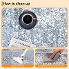 Acekool 5x7 Washable Area Rug, Vintage Distressed Non-Slip Low Pile Carpet, Foldable, Stain Resistant for Living Room, Bedroom, Black - 4 of 4
