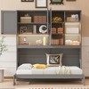 Twin Size Murphy Bed with Top Cabinet and Shelves - 3 of 4