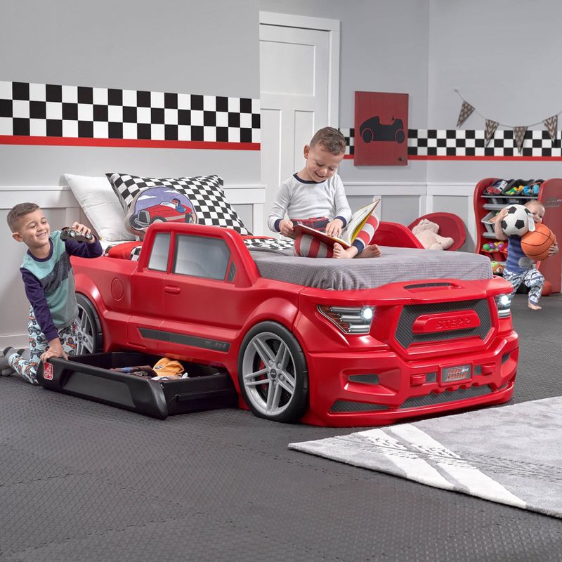 Step2 Turbocharged Twin Truck Bed - Red, 4 of 7