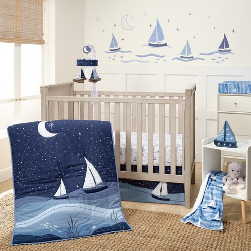 Lambs Ivy Little Skipper 3 piece Sailboat Nautical Nursery Crib Bedding Set Target